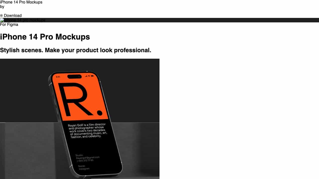 iPhone 14 Pro Mockups cover